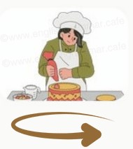 Woman putting icing on a cake.