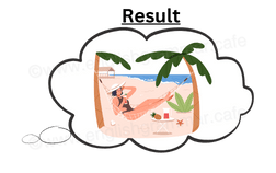 A woan relaxing on holiday.