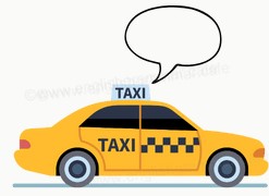 タクシーと電話の写真。