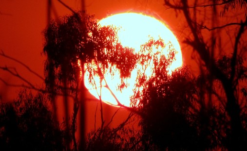 Very hot sunshine